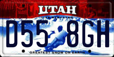 UT license plate D558GH