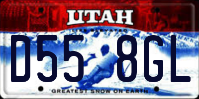 UT license plate D558GL