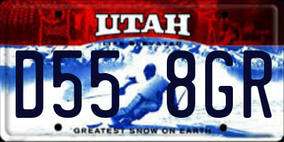 UT license plate D558GR