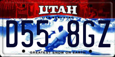 UT license plate D558GZ