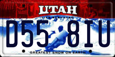 UT license plate D558IU