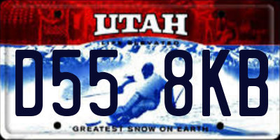 UT license plate D558KB