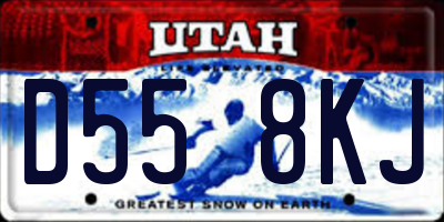 UT license plate D558KJ
