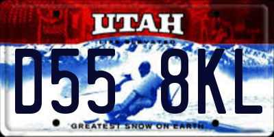 UT license plate D558KL