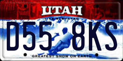 UT license plate D558KS
