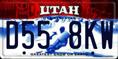UT license plate D558KW