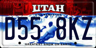 UT license plate D558KZ
