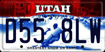 UT license plate D558LW