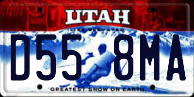 UT license plate D558MA