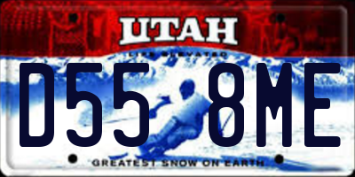 UT license plate D558ME