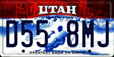 UT license plate D558MJ