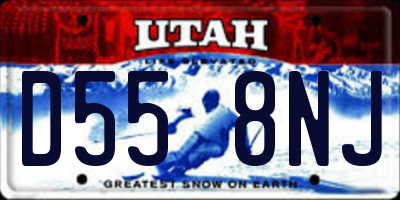 UT license plate D558NJ