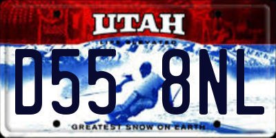 UT license plate D558NL