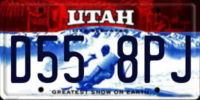 UT license plate D558PJ