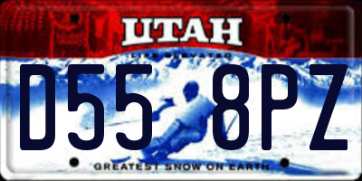 UT license plate D558PZ