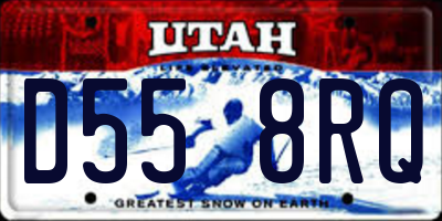 UT license plate D558RQ