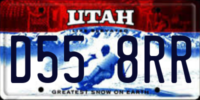 UT license plate D558RR