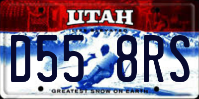 UT license plate D558RS