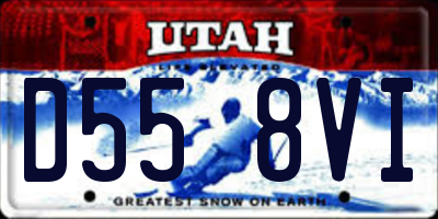 UT license plate D558VI