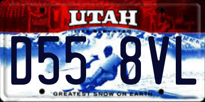 UT license plate D558VL