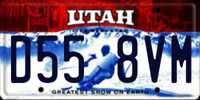 UT license plate D558VM