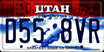 UT license plate D558VR