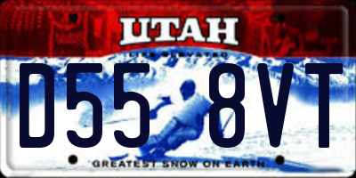 UT license plate D558VT