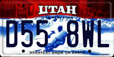 UT license plate D558WL