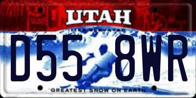 UT license plate D558WR
