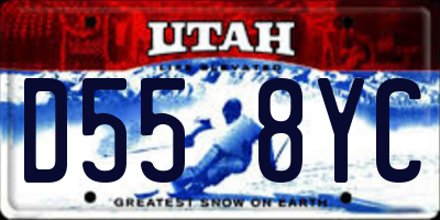 UT license plate D558YC
