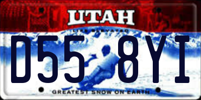 UT license plate D558YI