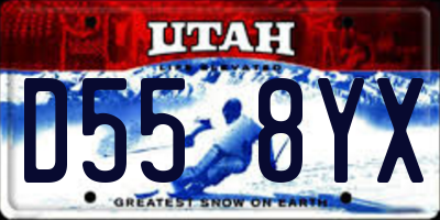 UT license plate D558YX