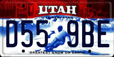UT license plate D559BE