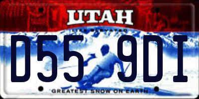 UT license plate D559DI