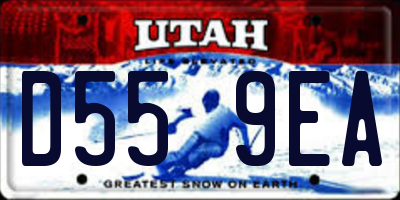 UT license plate D559EA