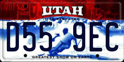 UT license plate D559EC
