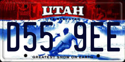 UT license plate D559EE