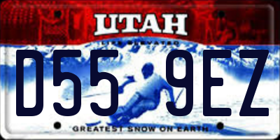 UT license plate D559EZ