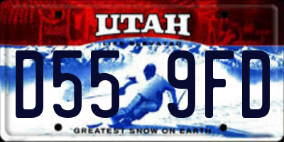 UT license plate D559FD