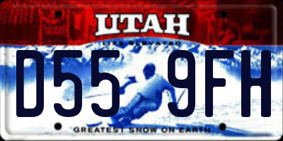 UT license plate D559FH