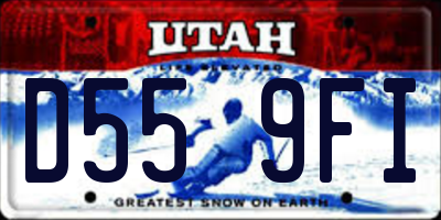 UT license plate D559FI