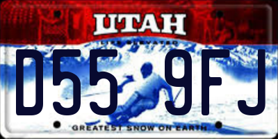 UT license plate D559FJ