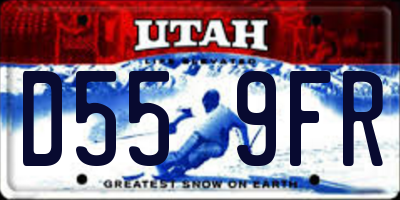 UT license plate D559FR
