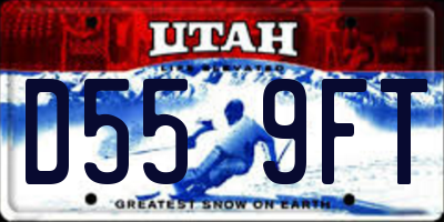 UT license plate D559FT