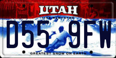UT license plate D559FW