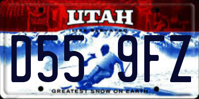 UT license plate D559FZ