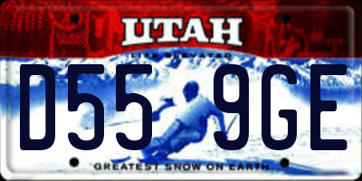 UT license plate D559GE