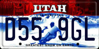 UT license plate D559GL