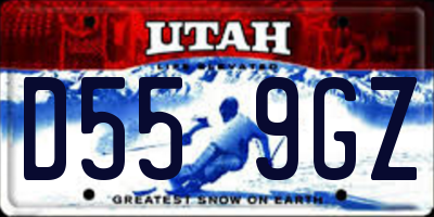 UT license plate D559GZ