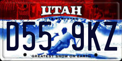 UT license plate D559KZ